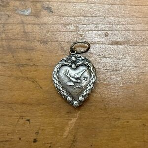 Love Heals Be Creative Peace Bird Sterling Silver Charm